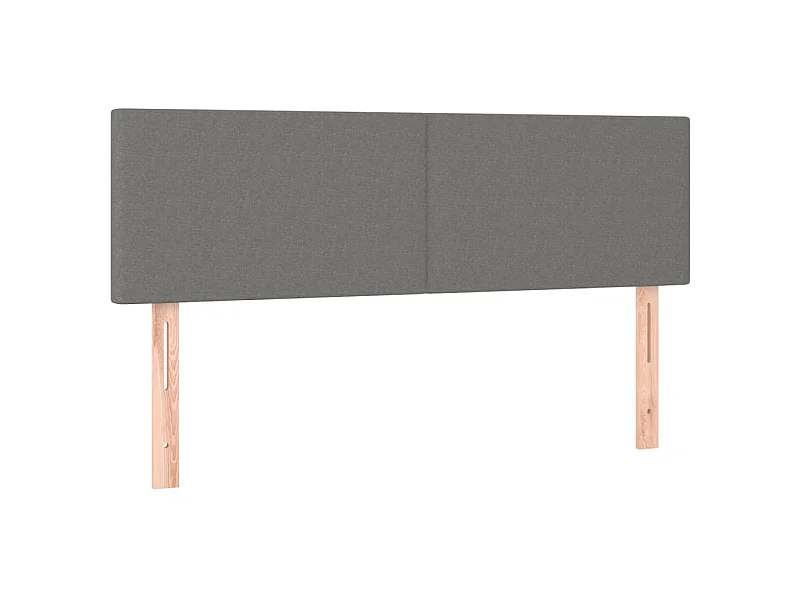 Têtes de lit 2 pcs Gris foncé 72x5x78/88 cm Tissu POI74416 BonneVie Meuble