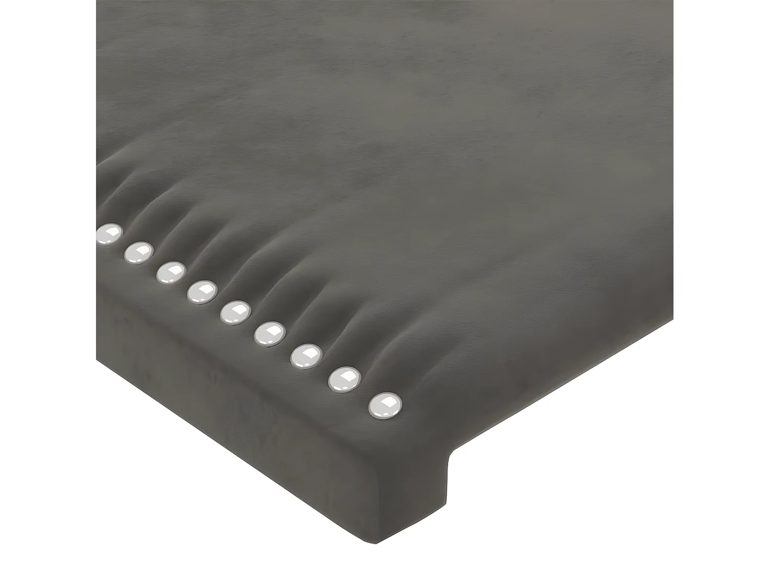 Tête de lit à LED Gris foncé 90x5x78,88 cm Velours LWE77004 BonneVie Meuble