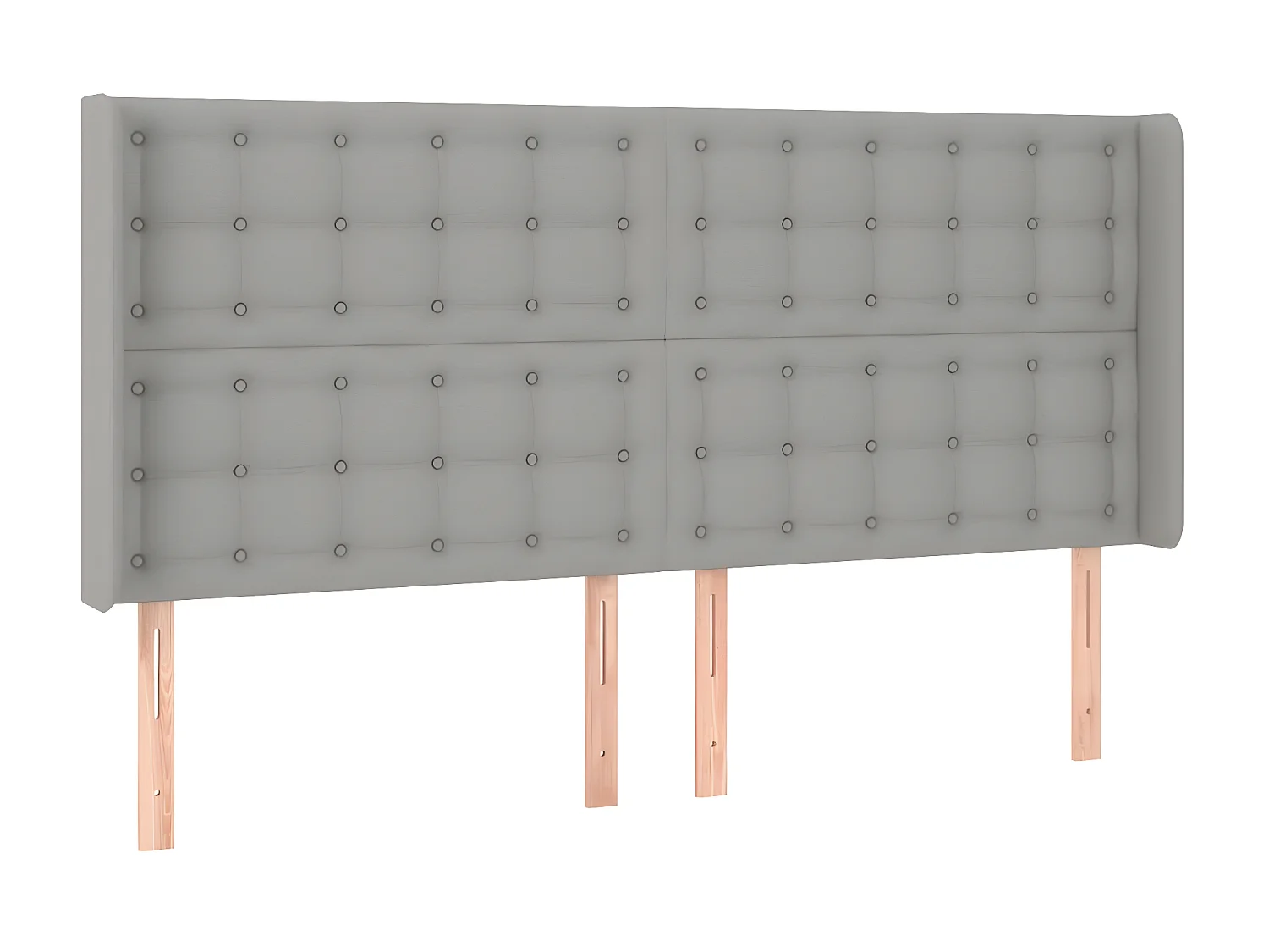 Tête de lit à LED Gris clair 183x16x118,128 cm Tissu LKC57604 BonneVie Meuble