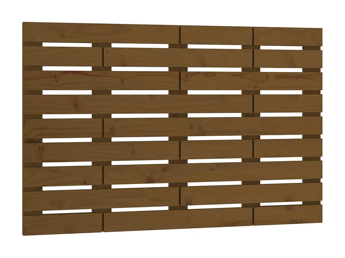 Tête de lit murale Marron miel 81x3x63 cm Bois massif de pin POI48603 BonneVie Meuble