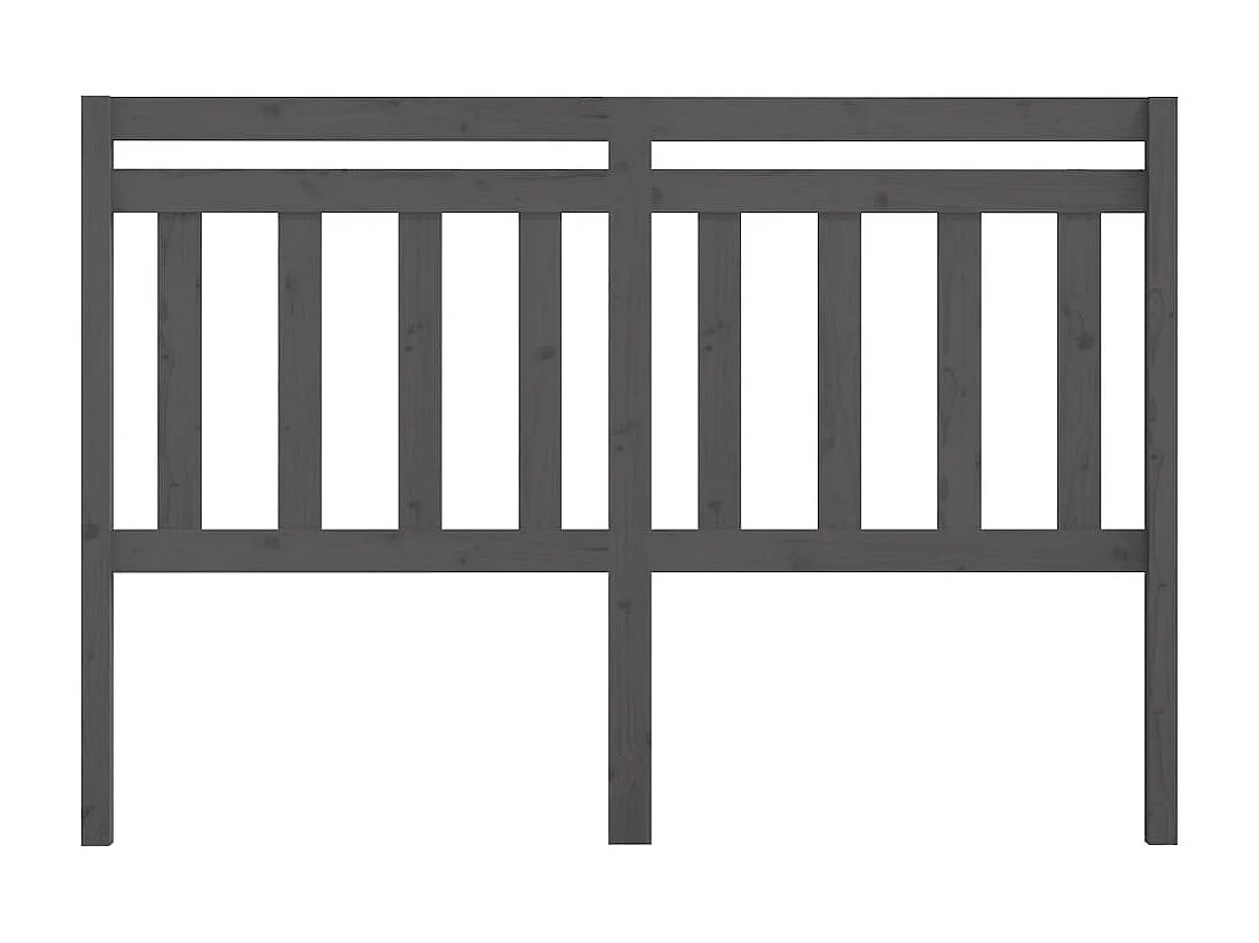 Tête de lit Gris 146x4x100 cm Bois massif de pin POI66563 BonneVie Meuble