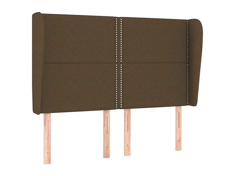 Kopfteil,Bettkopfteil mit Ohren Dunkelbraun 147x23x118/128 cm Stoff -gkd267124