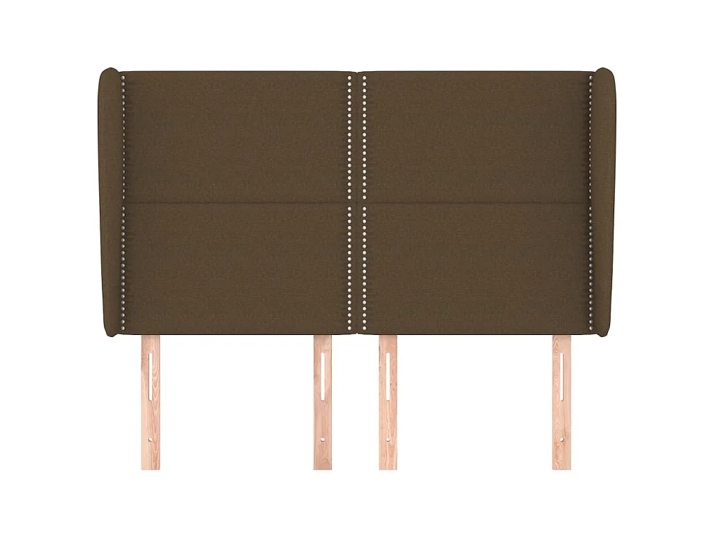 Kopfteil,Bettkopfteil mit Ohren Dunkelbraun 147x23x118/128 cm Stoff -gkd267124