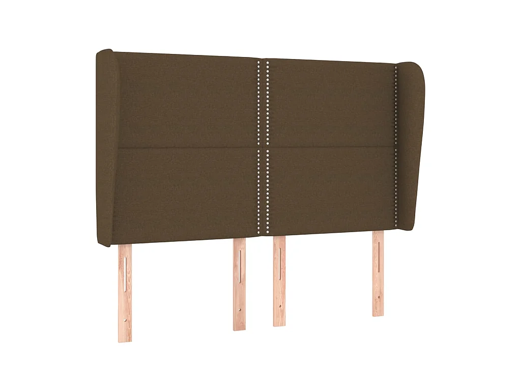 Testiera | Testata del letto ad Orecchio MarroneScuro147 x 23 x 118/128cm inTessuto