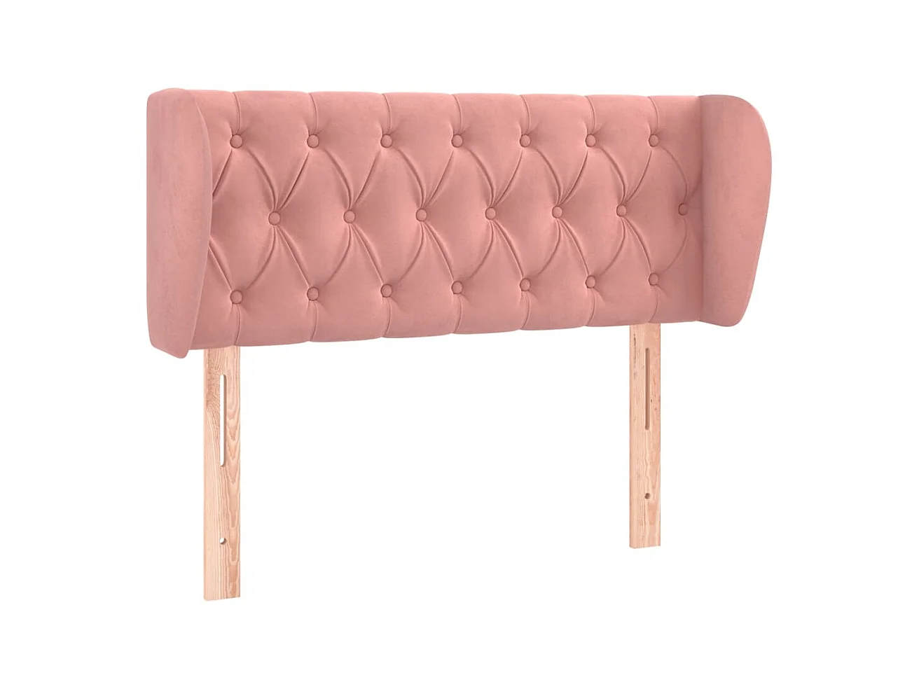 Tête de lit avec oreilles Rose 93x23x78/88 cm Velours POI68019 BonneVie Meuble