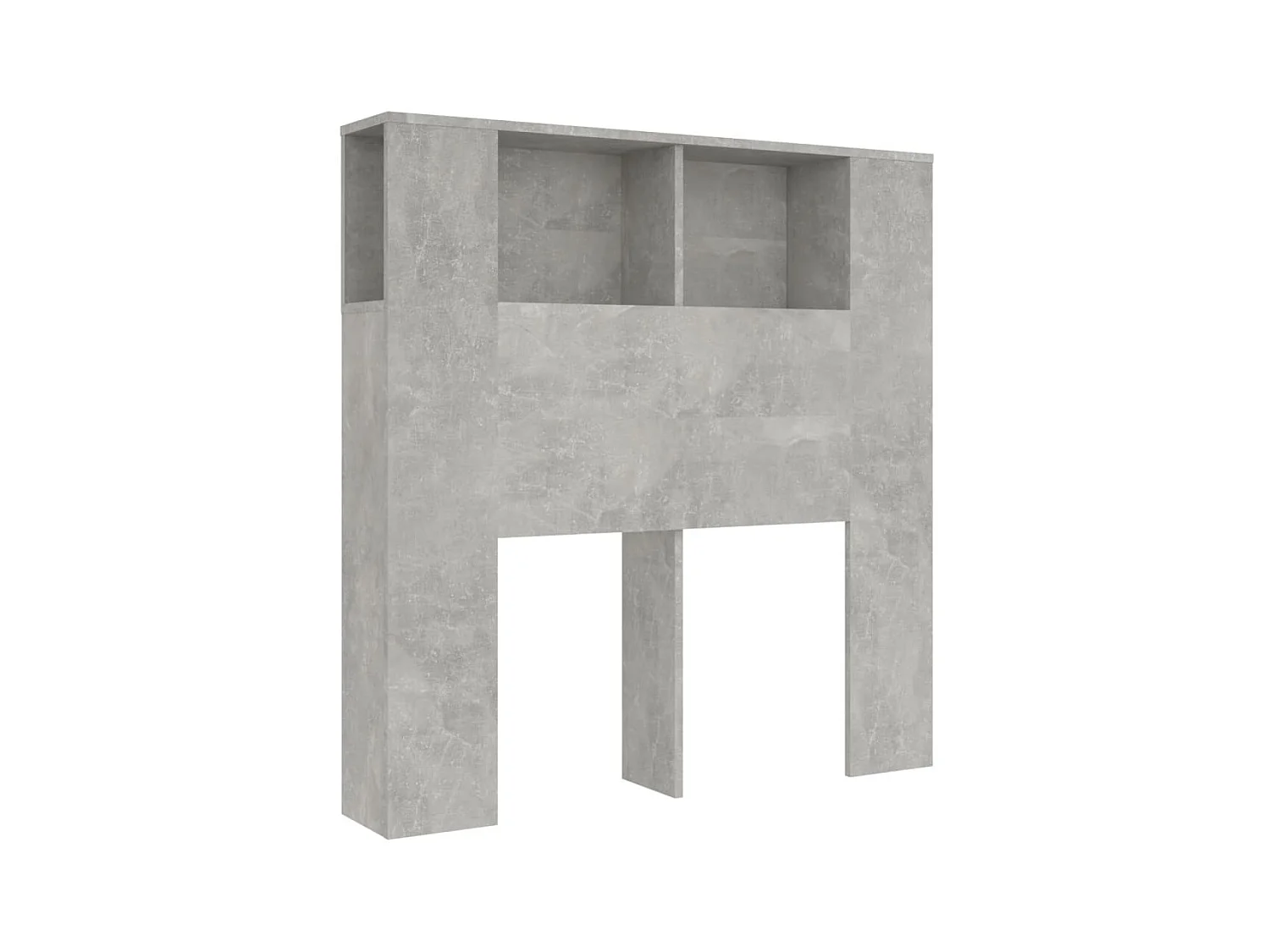 Armoire de tête de lit Gris béton 100x18,5x104,5 cm POI18812 BonneVie Meuble