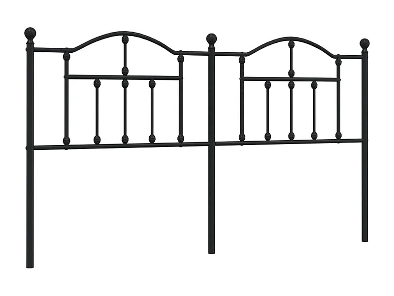 Testiera | Testata del letto in Metallo Nero 180 cm