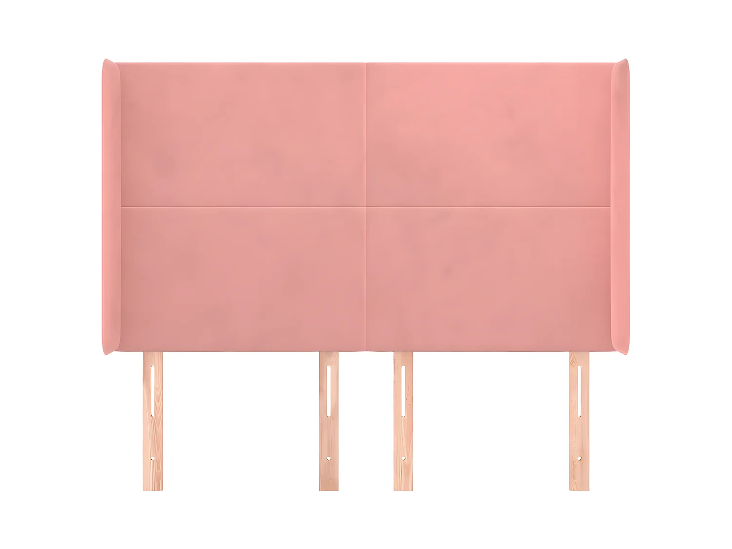 Kopfteil,Bettkopfteil mit Ohren Rosa 147x16x118/128 cm Samt -gkd718696