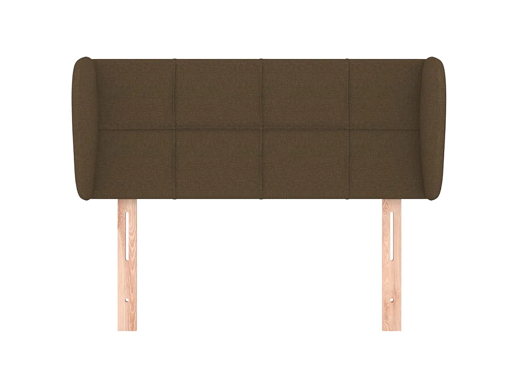 Tête de lit avec oreilles Marron foncé 103x23x78/88 cm Tissu POI50924 BonneVie Meuble