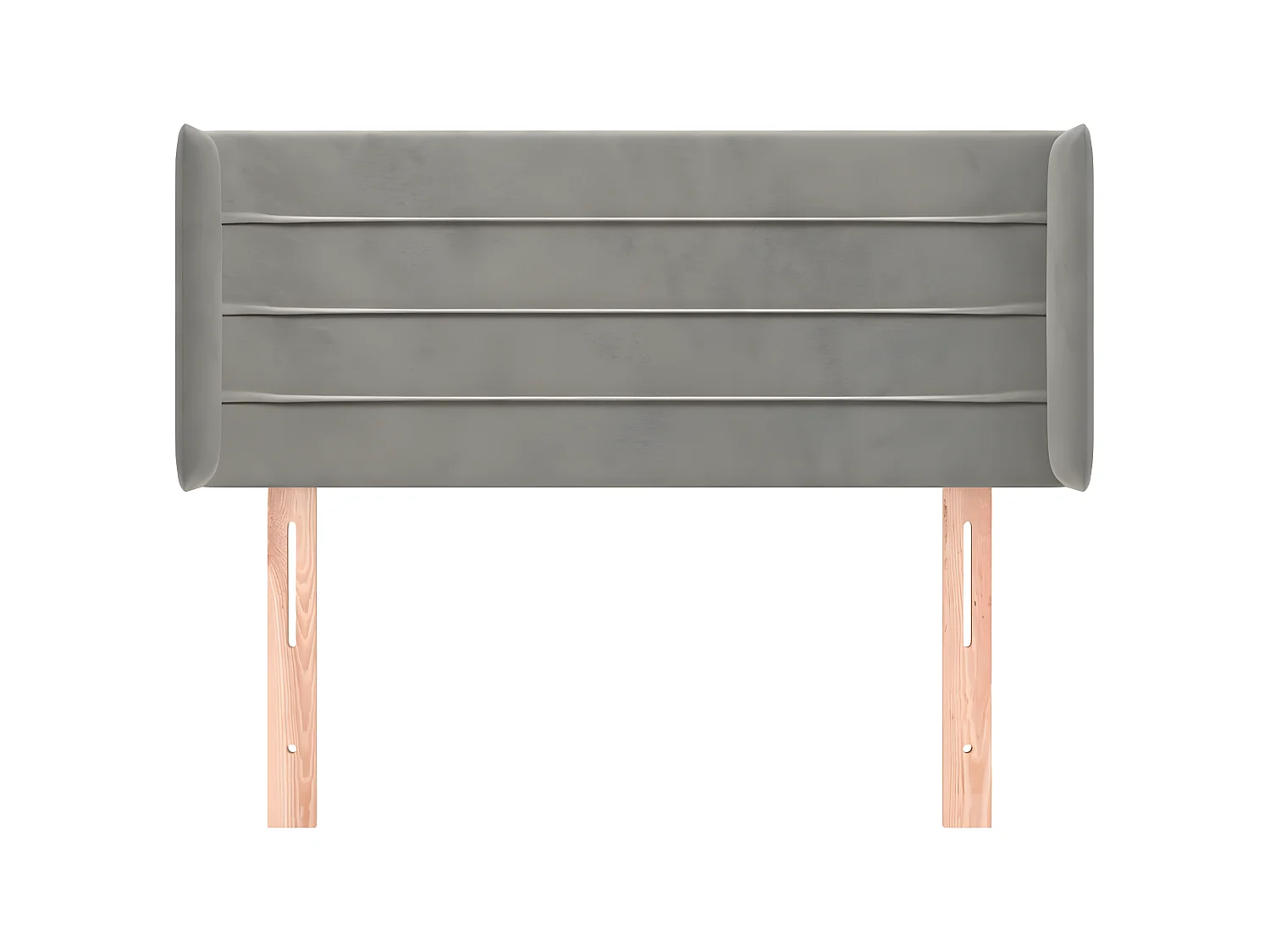 Hoofdbord met randen 103x16x78/88 cm fluweel lichtgrijs NL392108