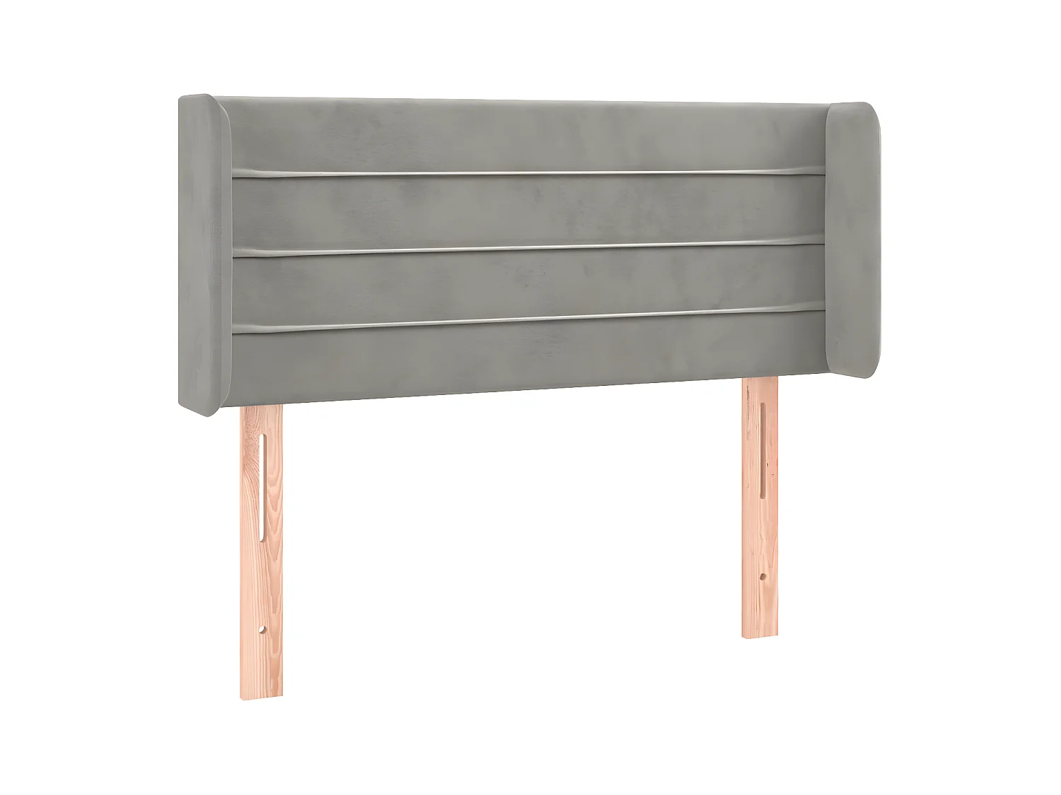 Tête de lit avec oreilles Gris clair 103x16x78/88 cm Velours POI84295 BonneVie Meuble