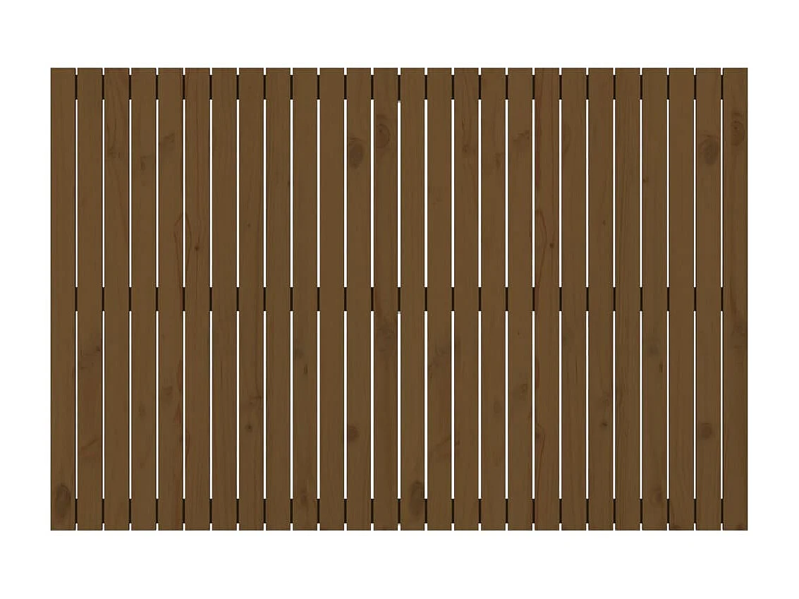 Tête de lit murale Marron miel 166x3x110 cm Bois massif de pin POI91965 BonneVie Meuble