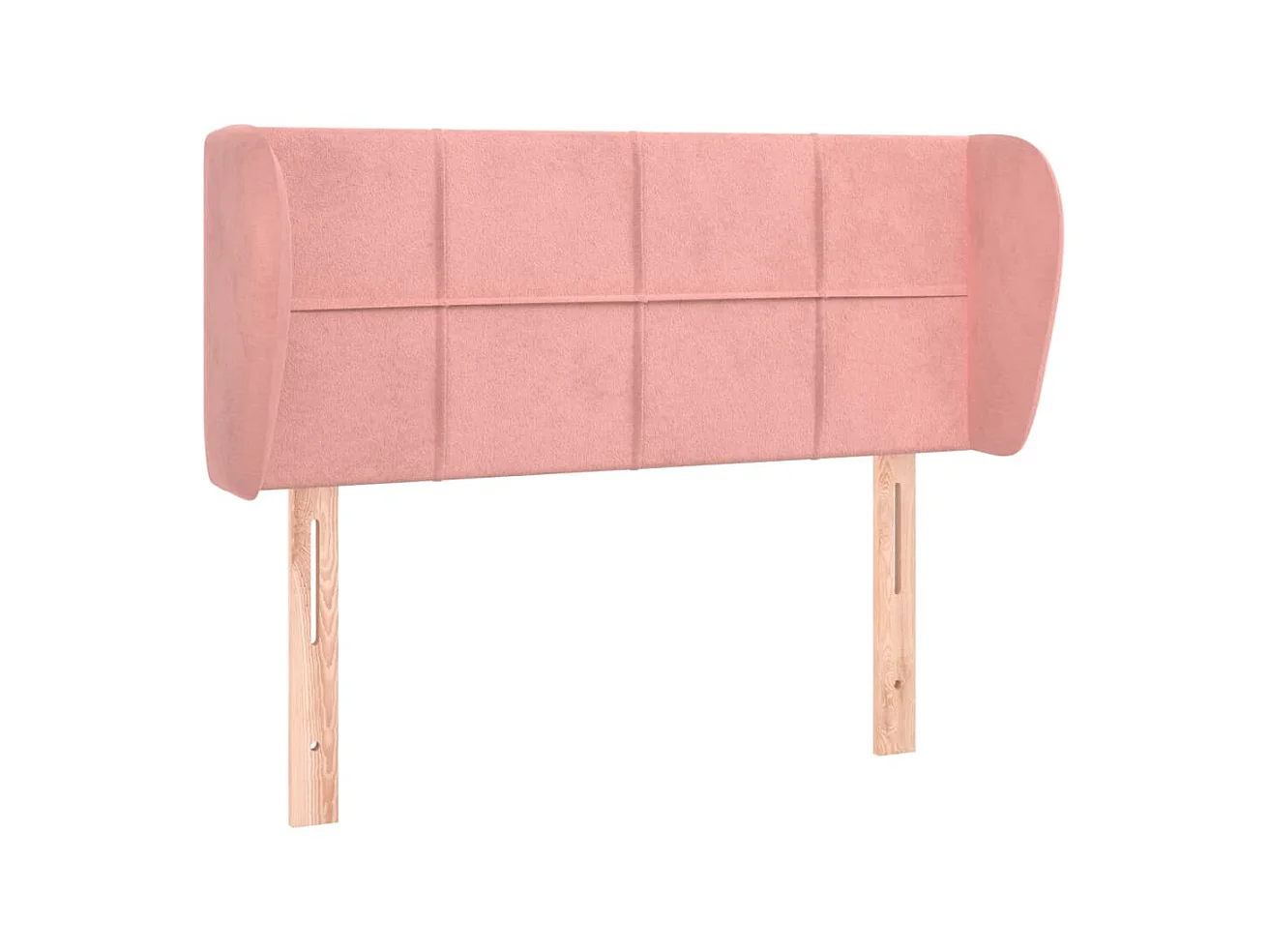 Tête de lit avec oreilles Rose 103x23x78/88 cm Velours POI95347 BonneVie Meuble