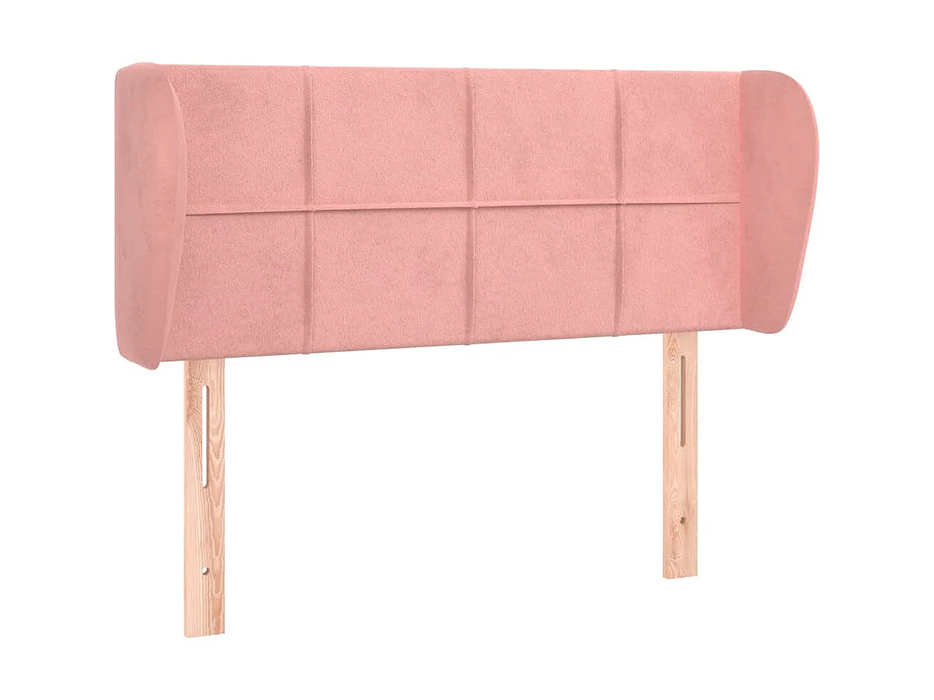 Tête de lit avec oreilles Rose 103x23x78/88 cm Velours POI95347 BonneVie Meuble