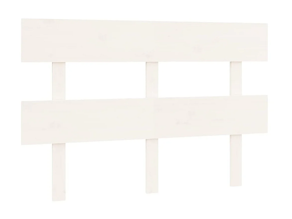 Tête de lit Blanc 124x3x81 cm Bois massif de pin POI24496 BonneVie Meuble