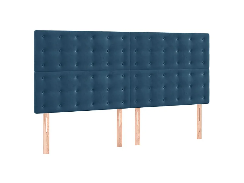 Kopfteil,Bettkopfteile 4 Stk. Dunkelblau 100x5x78/88 cm Samt -gkd844102