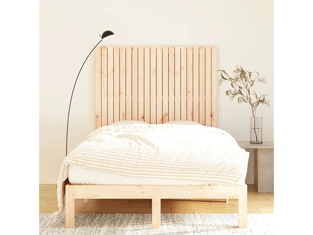 Tête de lit murale 127,5x3x110 cm Bois massif de pin POI56723 BonneVie Meuble