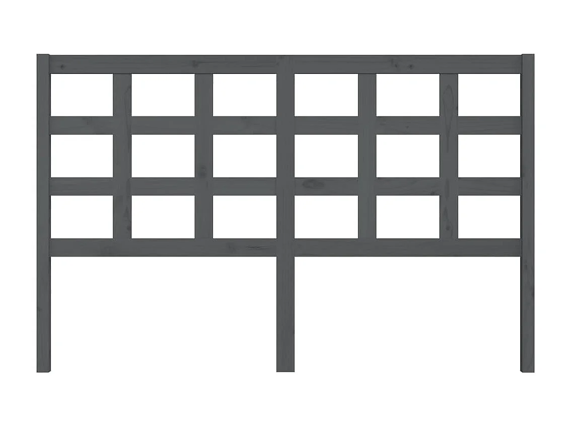 Tête de lit Gris 156x4x100 cm Bois massif de pin POI94774 BonneVie Meuble