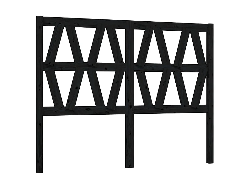 Testiera | Testata del letto per Letto Nera 146x4x100 cm in Legno Massello di Pino