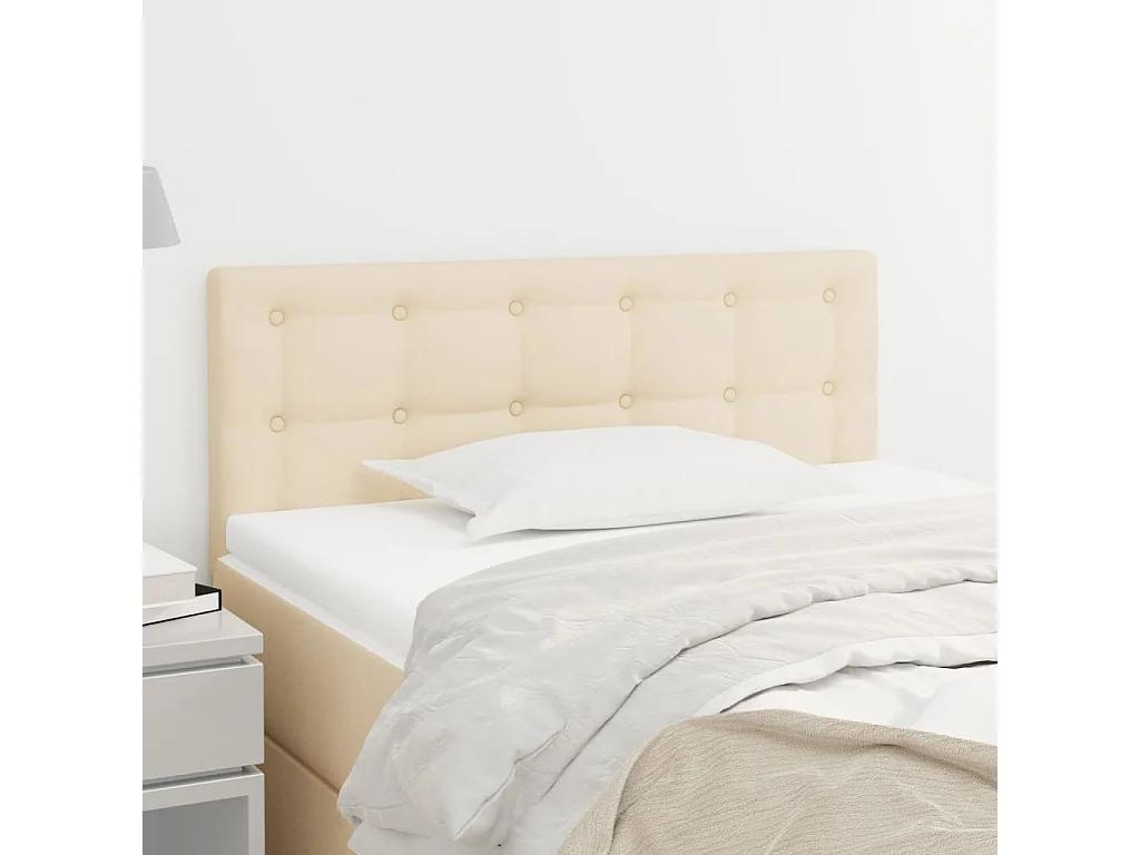 Tête de lit Crème 80x5x78/88 cm Tissu POI89874 BonneVie Meuble