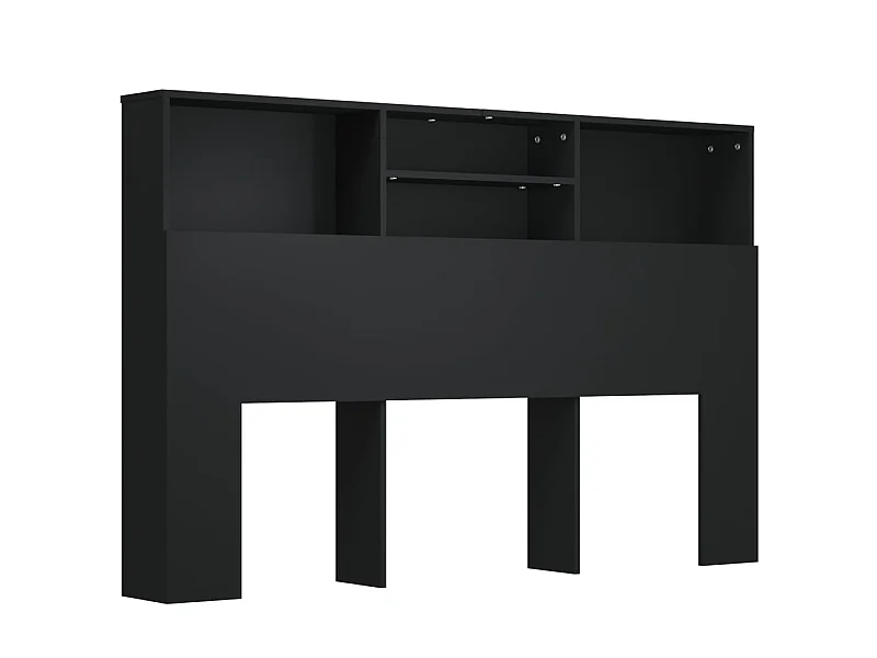 Armoire de tête de lit Noir 160x19x103,5 cm POI71690 BonneVie Meuble