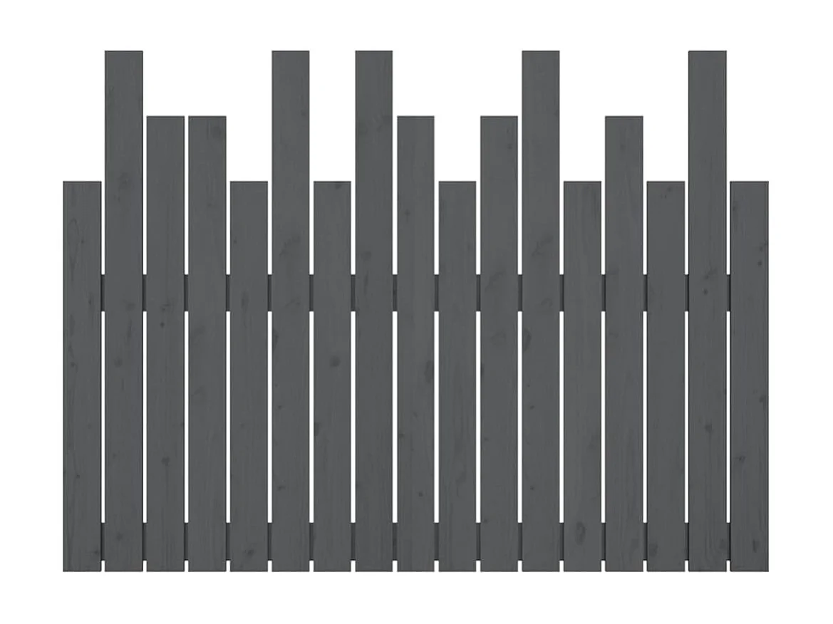 Tête de lit murale Gris 108x3x80 cm Bois massif de pin POI97451 BonneVie Meuble