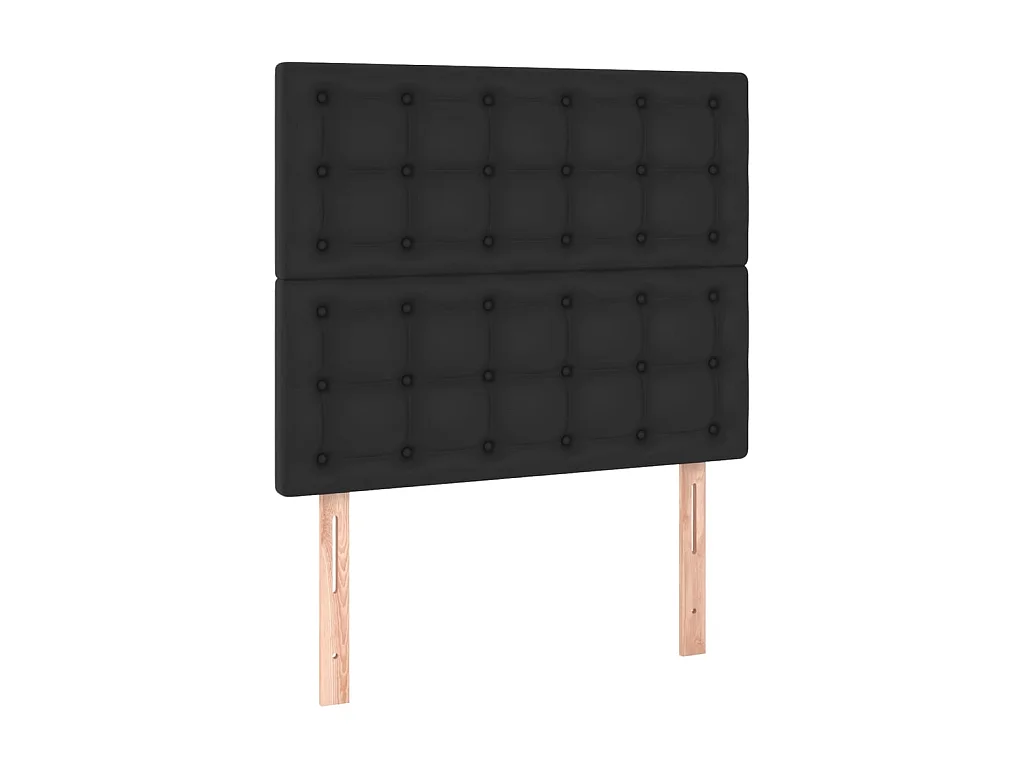Testiere | Testate del letto 2 pz Nero 90x5x78/88 cm in Similpelle