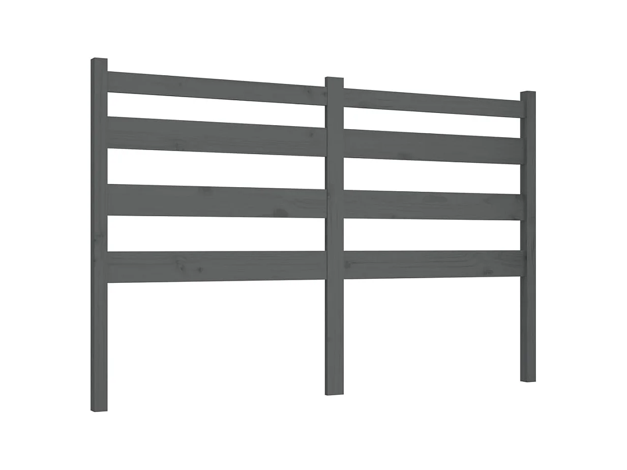 Tête de lit Gris 186x4x100 cm Bois massif de pin POI37605 BonneVie Meuble