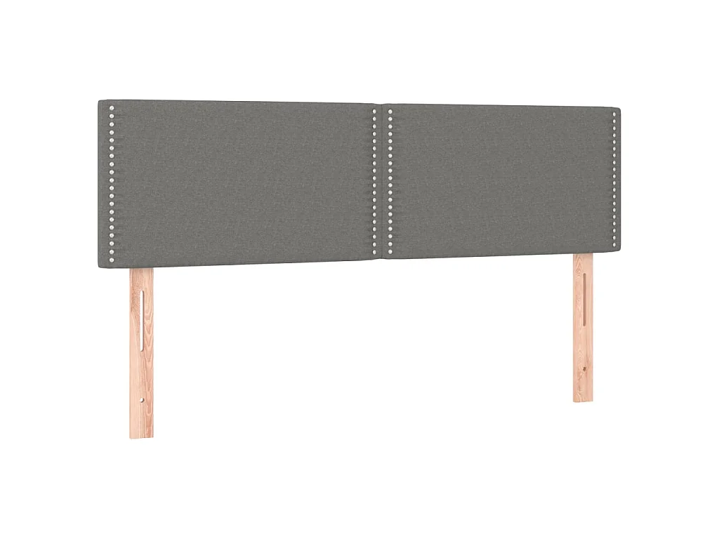 Tête de lit à LED Gris foncé 144x5x78/88 cm Tissu POI48212 BonneVie Meuble