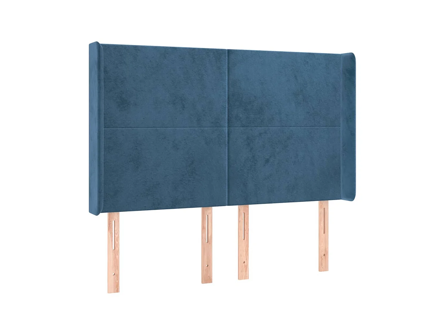 Kopfteil,Bettkopfteil mit Ohren Dunkelblau 147x16x118/128 cm Samt -gkd178181