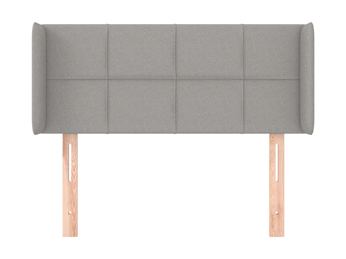 Cabecero de tela gris claro 103x16x78/88 cm ES24131