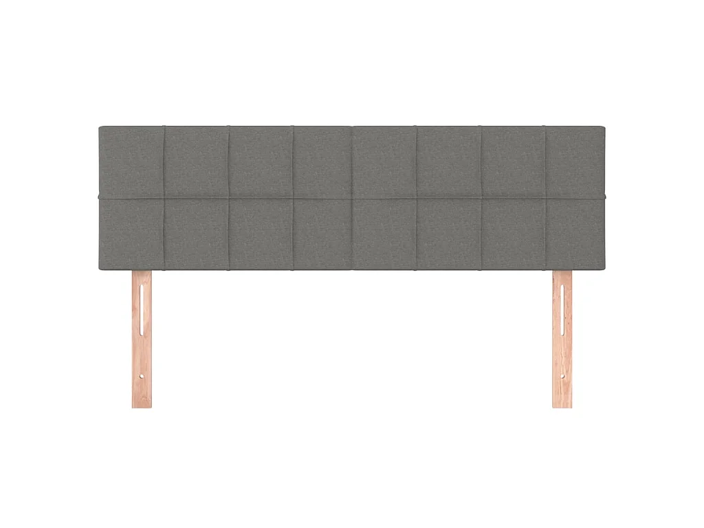 Cabecero con LED de tela gris oscuro 144x5x78/88 cm ES52239