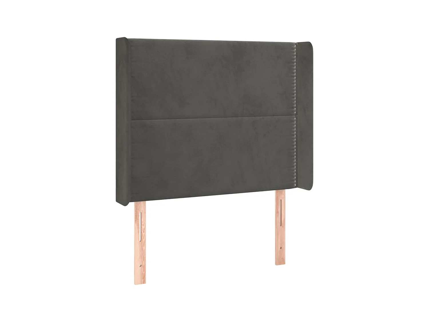 Tête de lit avec oreilles Gris foncé 103x16x118/128 cm Velours POI37175 BonneVie Meuble