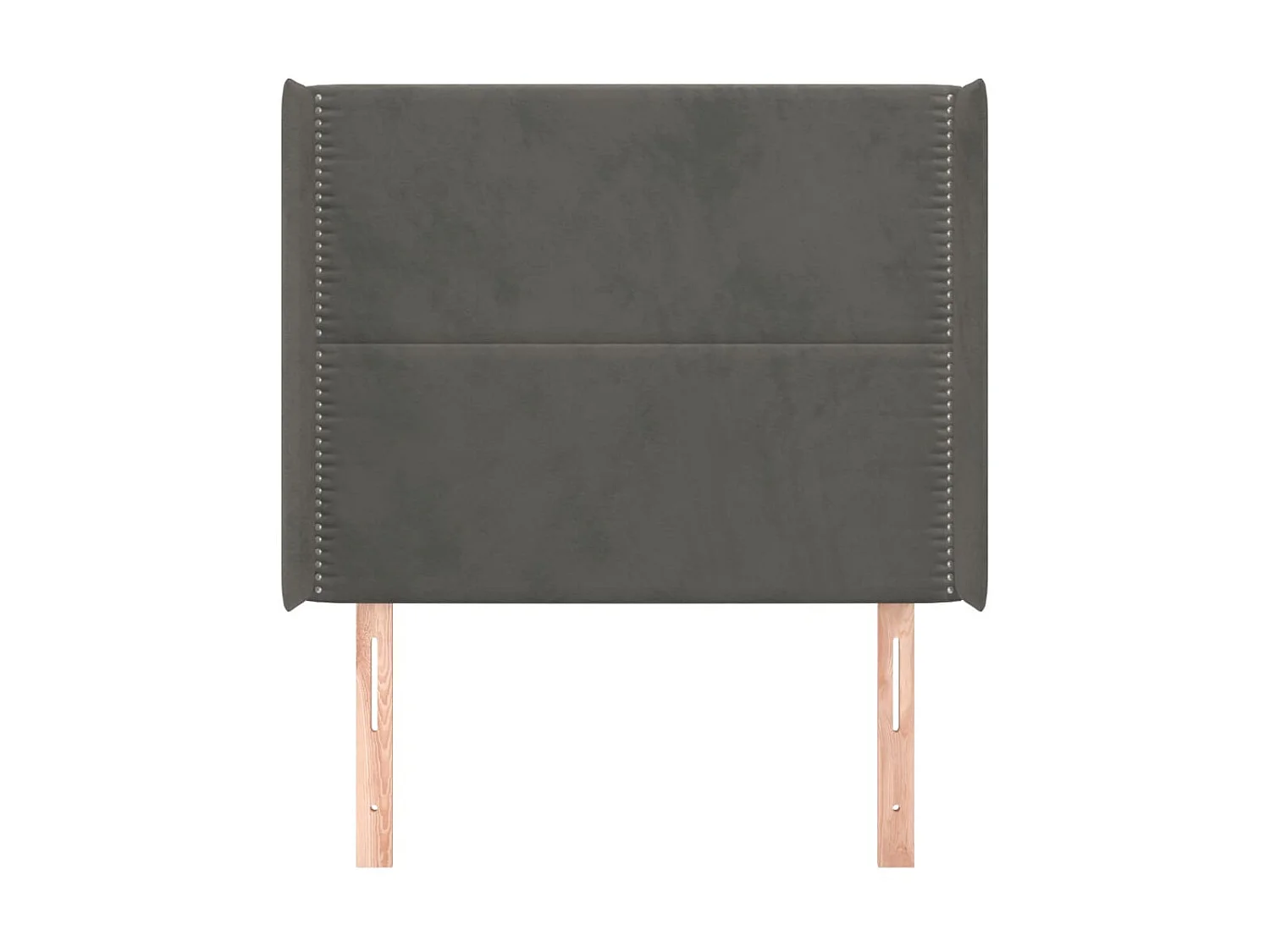 Tête de lit avec oreilles Gris foncé 103x16x118/128 cm Velours POI37175 BonneVie Meuble