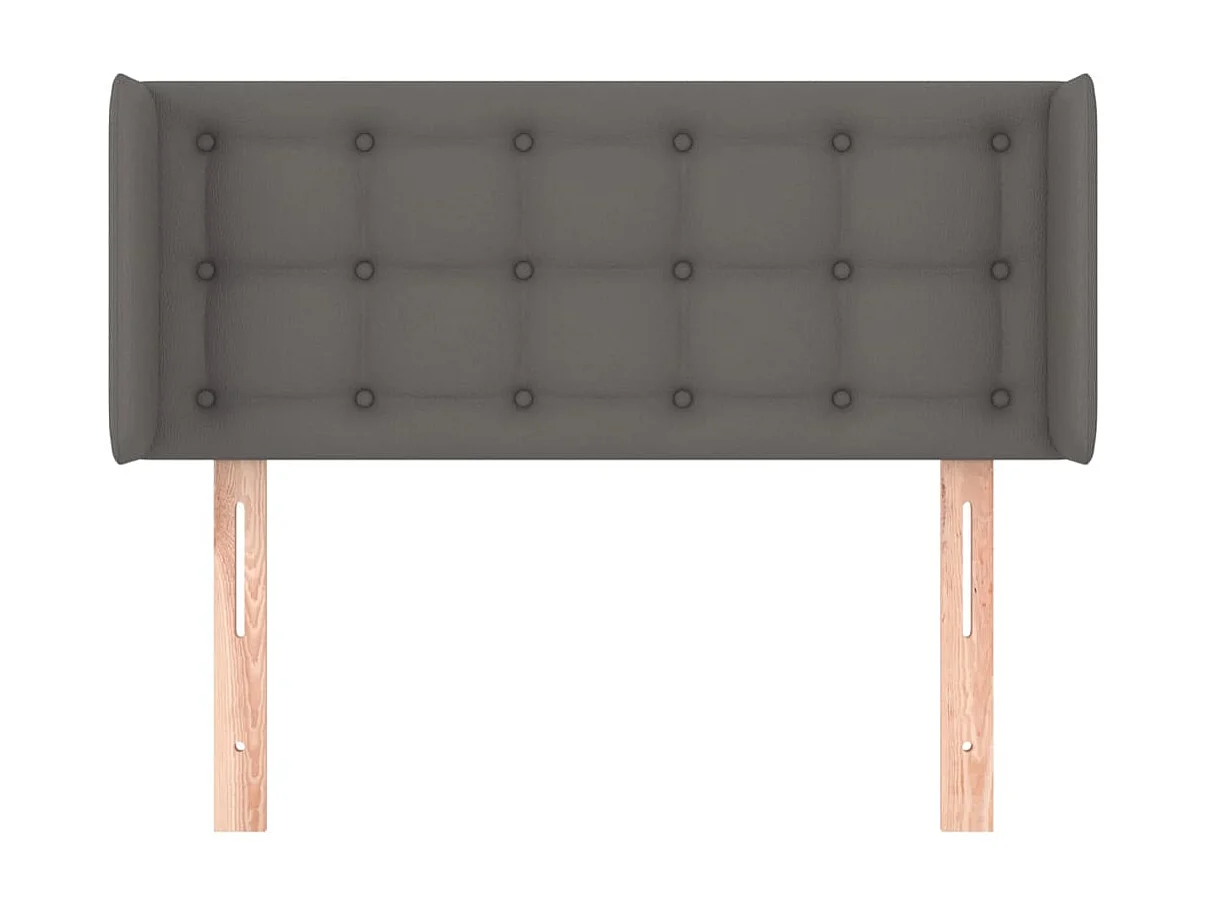 Hoofdbord met randen 93x16x78/88 cm kunstleer grijs NL216816