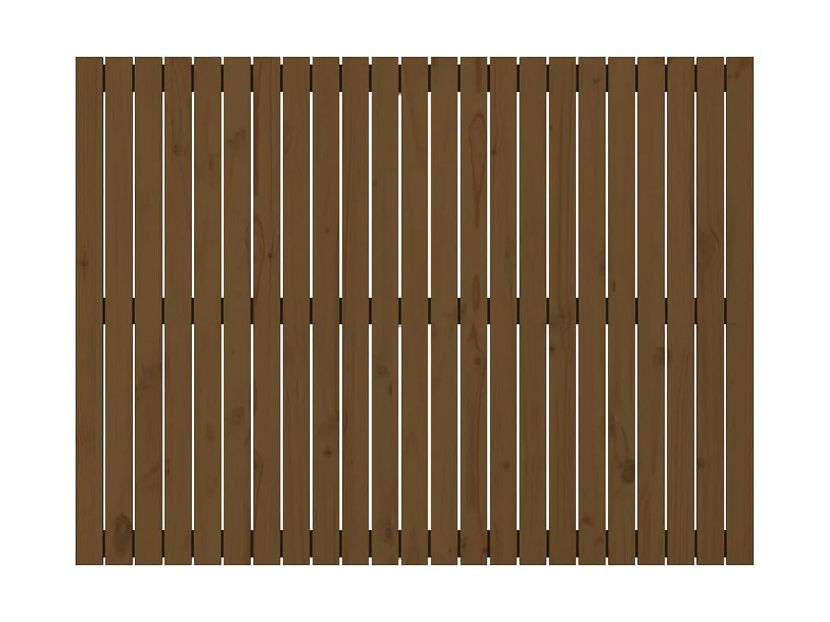 Tête de lit murale Marron miel 146,5x3x110cm Bois massif de pin POI77632 BonneVie Meuble