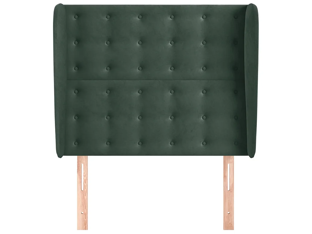 Kopfteil,Bettkopfteil mit Ohren Dunkelgrün 83x23x118/128 cm Samt -gkd546402