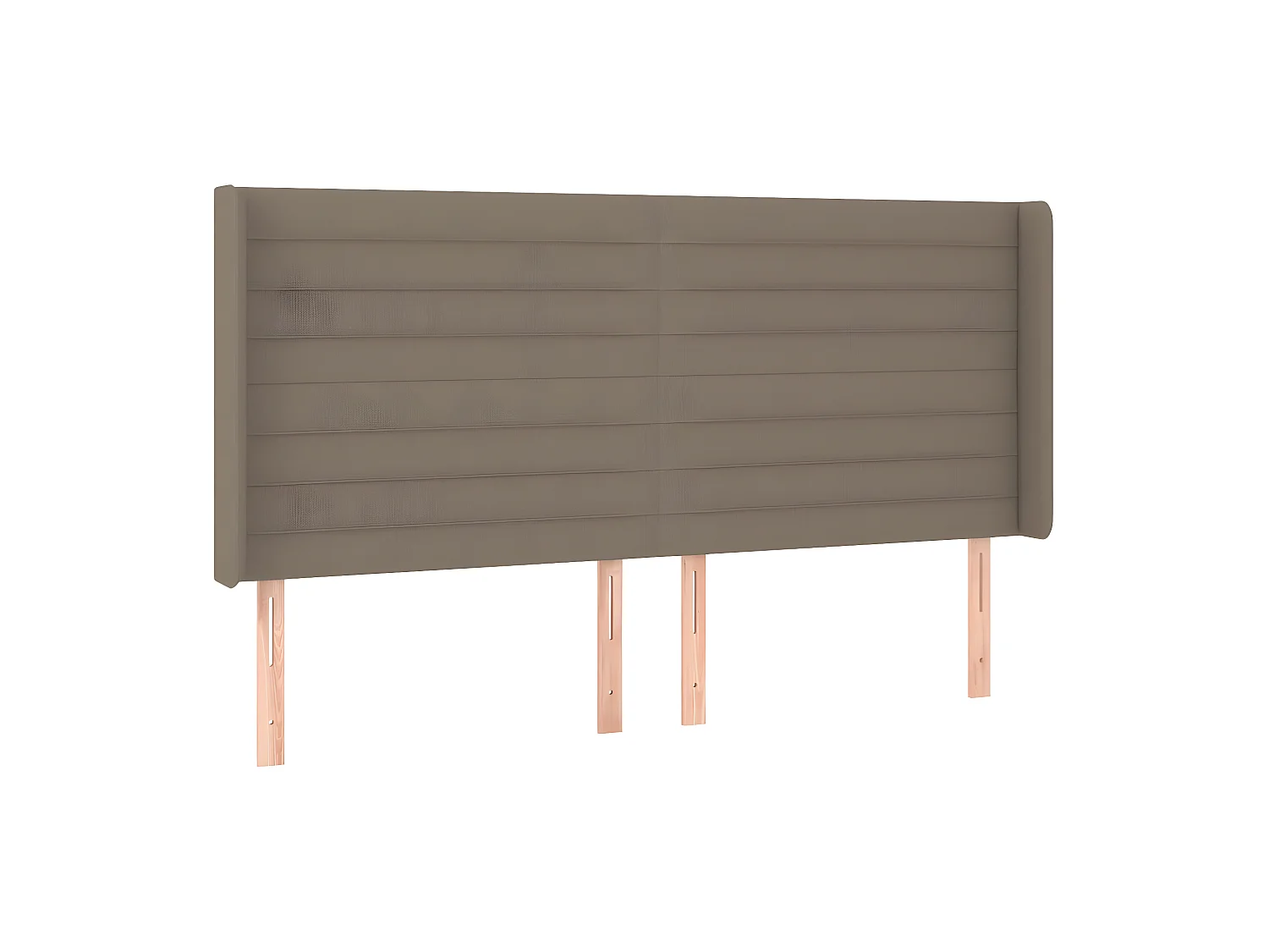 Testiera | Testata del letto ad Orecchio Tortora 183x16x118/128 cm in Tessuto