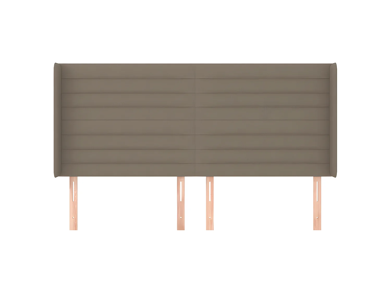 Tête de lit avec oreilles Taupe 183x16x118/128 cm Tissu POI77767 BonneVie Meuble