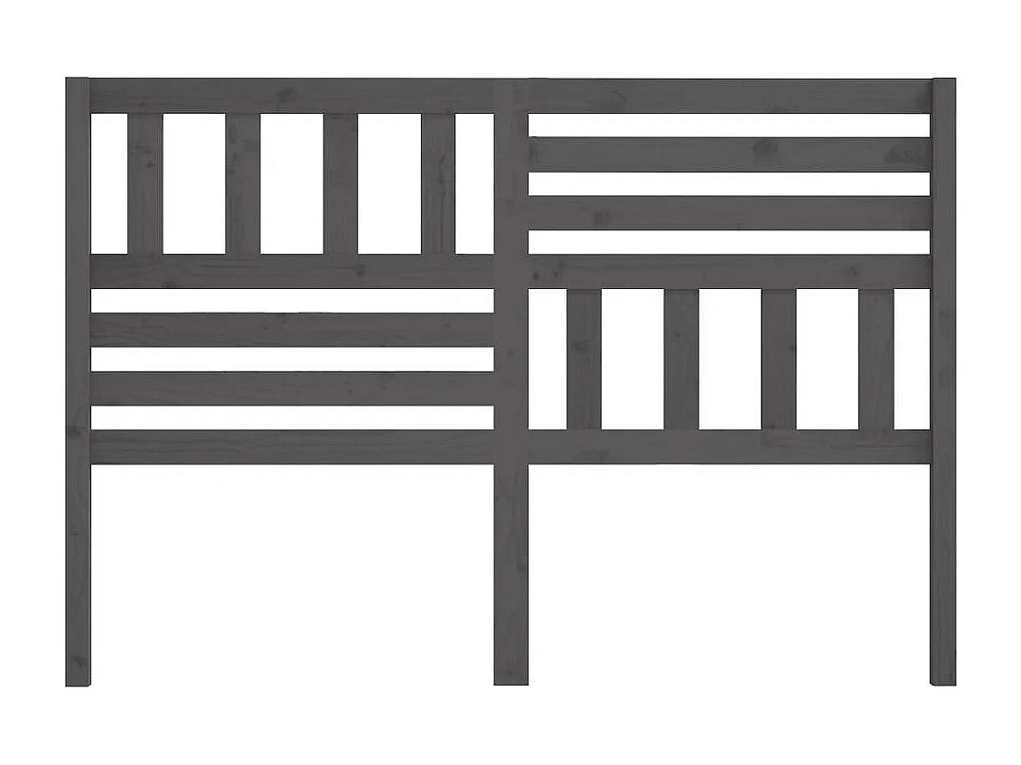 Cabeceira de cama 141x4x100 cm pinho maciço cinzento PT297469