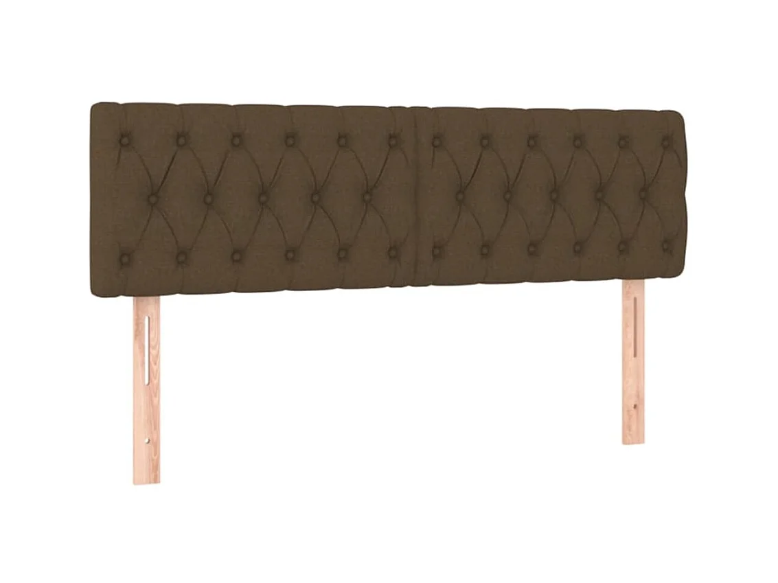Têtes de lit 2 pcs Marron foncé 72x7x78/88 cm Tissu POI98523 BonneVie Meuble