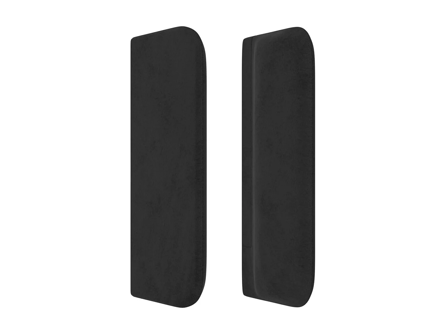 Tête de lit avec oreilles Noir 183x16x78/88 cm Velours POI42613 BonneVie Meuble