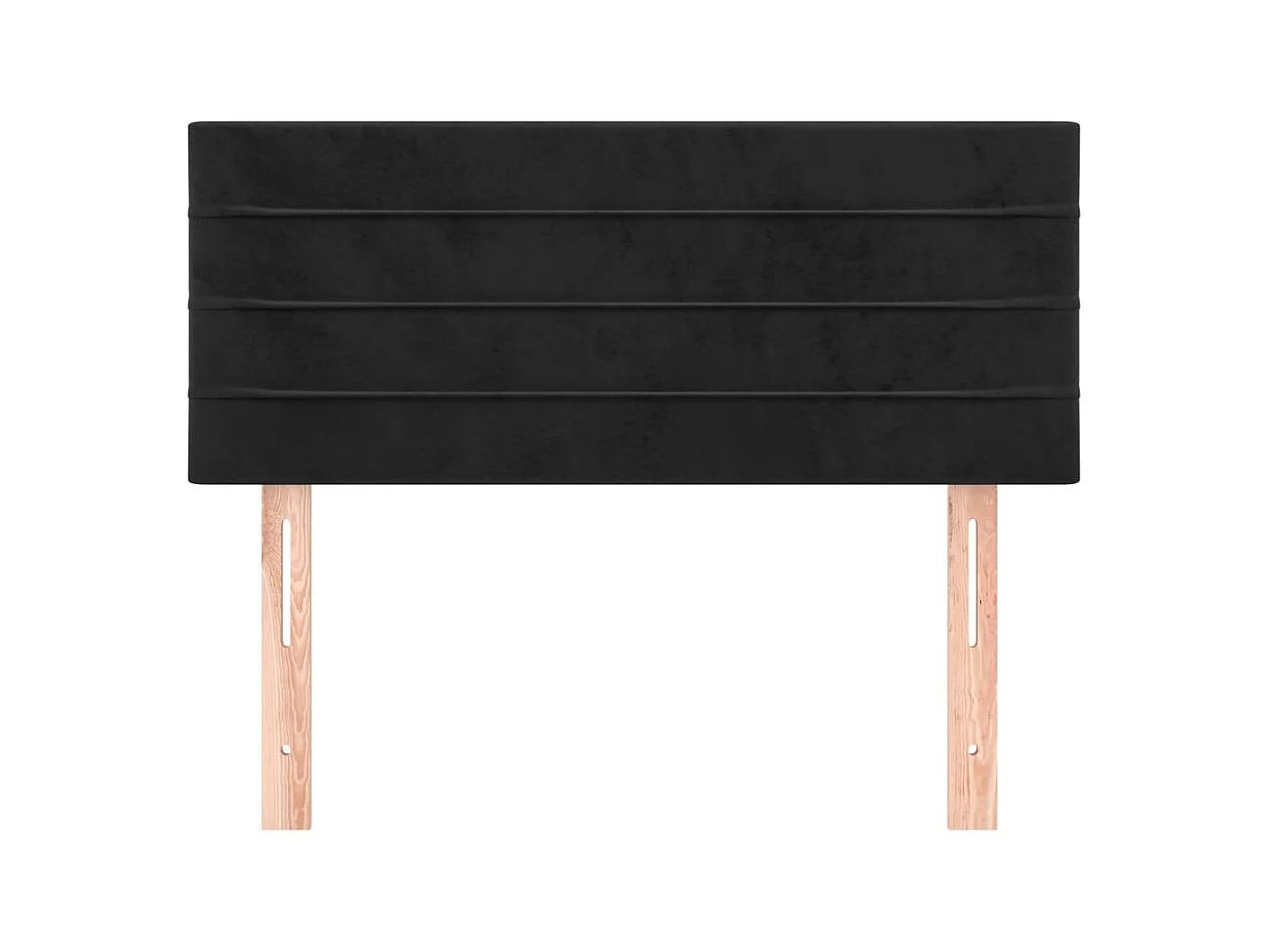 Tête de lit Noir 80x5x78/88 cm Velours POI66845 BonneVie Meuble