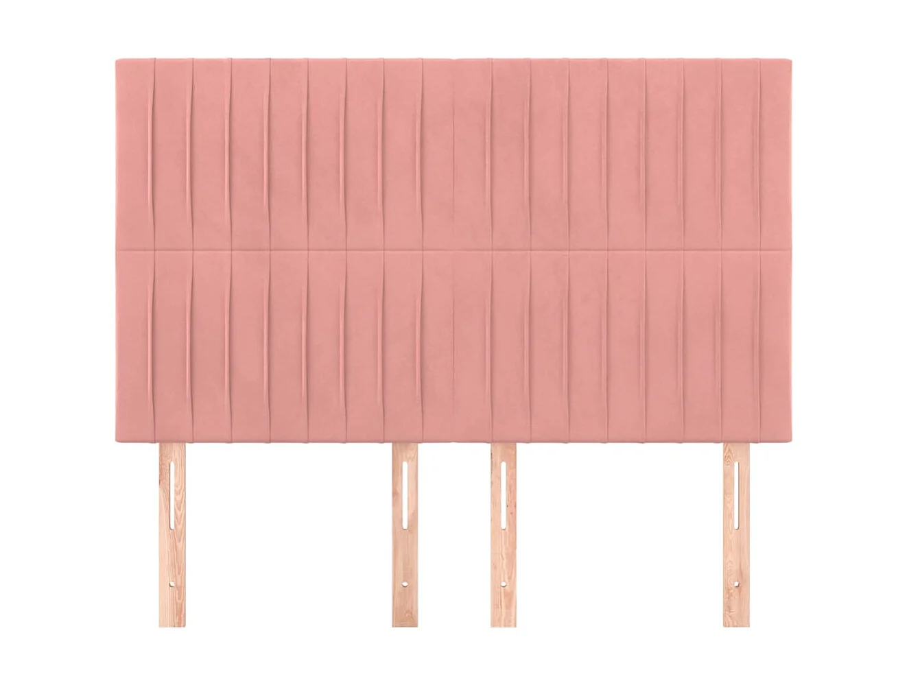 Cabeceros 4 unidades terciopelo rosa 72x5x78/88 cm ES24878
