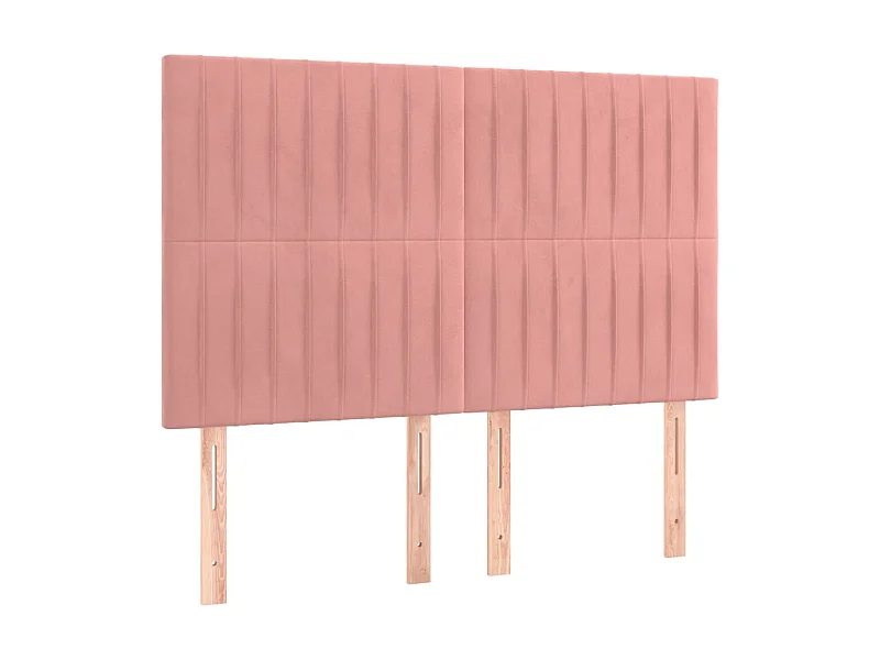 Kopfteil,Bettkopfteile 4 Stk. Rosa 72x5x78/88 cm Samt -gkd83147