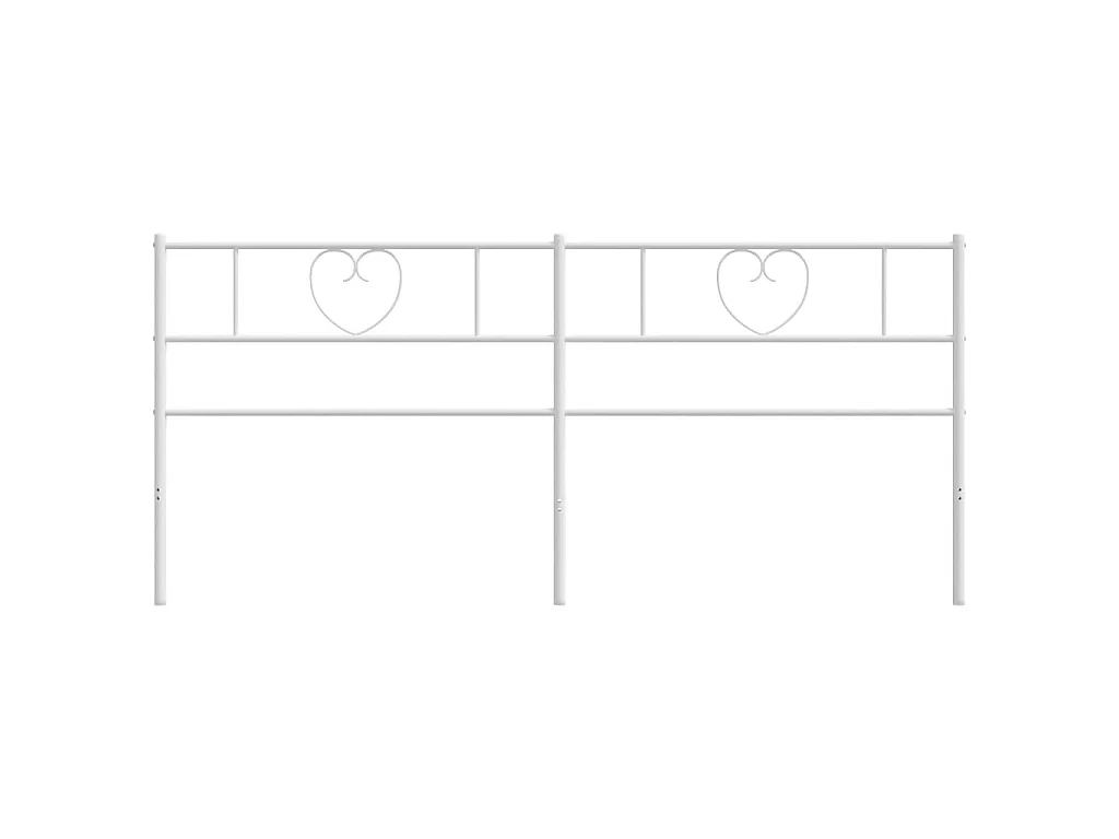 Tête de lit métal blanc 200 cm POI46263 BonneVie Meuble