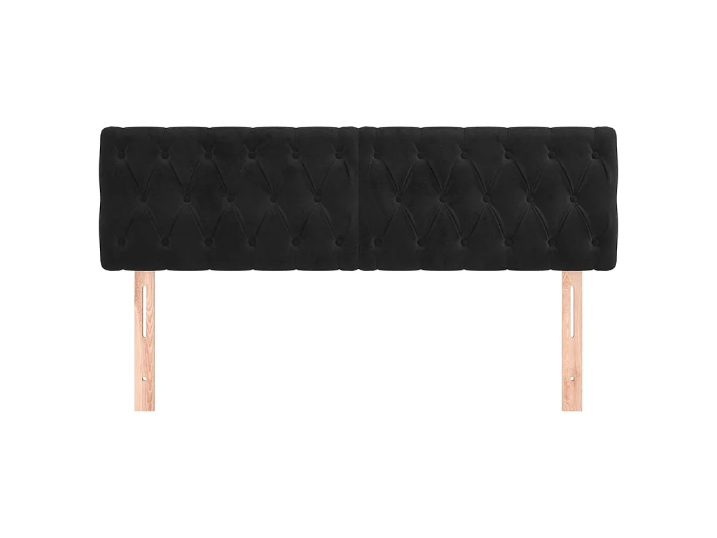 2er-set-Kopfteil,Bettkopfteile Schwarz 80x7x78/88 cm Samt -gkd204995