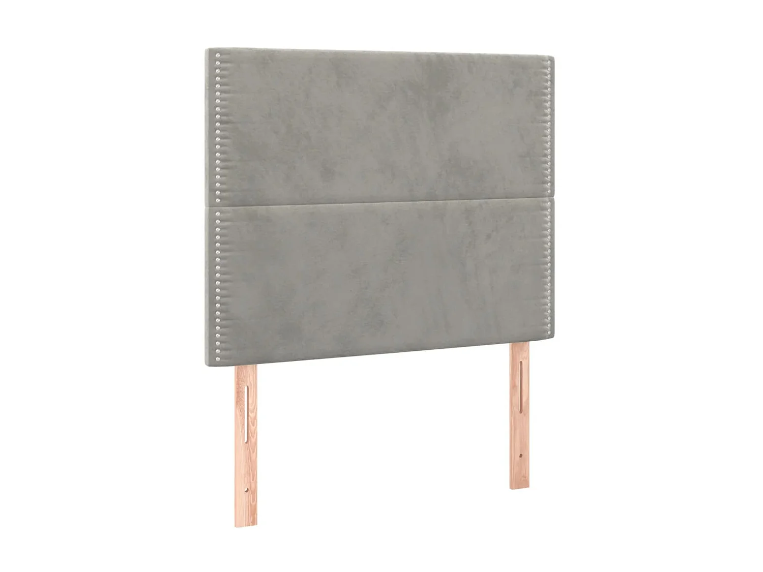 Têtes de lit 2 pcs Gris clair 90x5x78/88 cm Velours POI71079 BonneVie Meuble