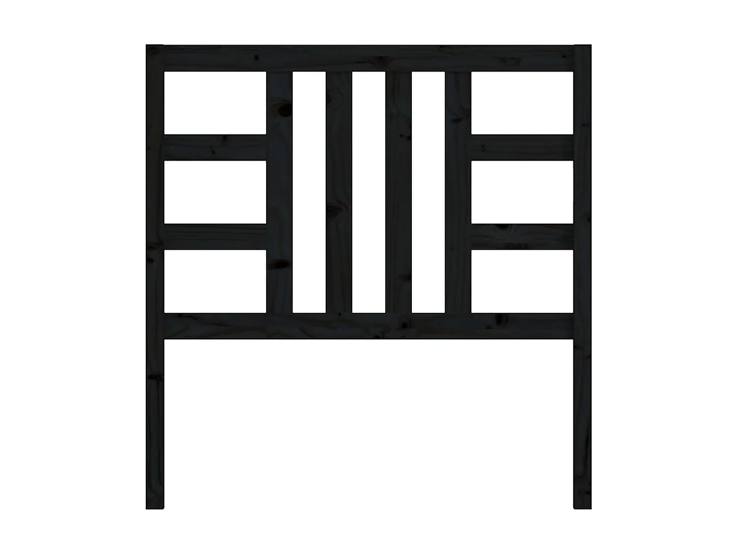 Hoofdbord 81x4x100 cm massief grenenhout zwart NL712807