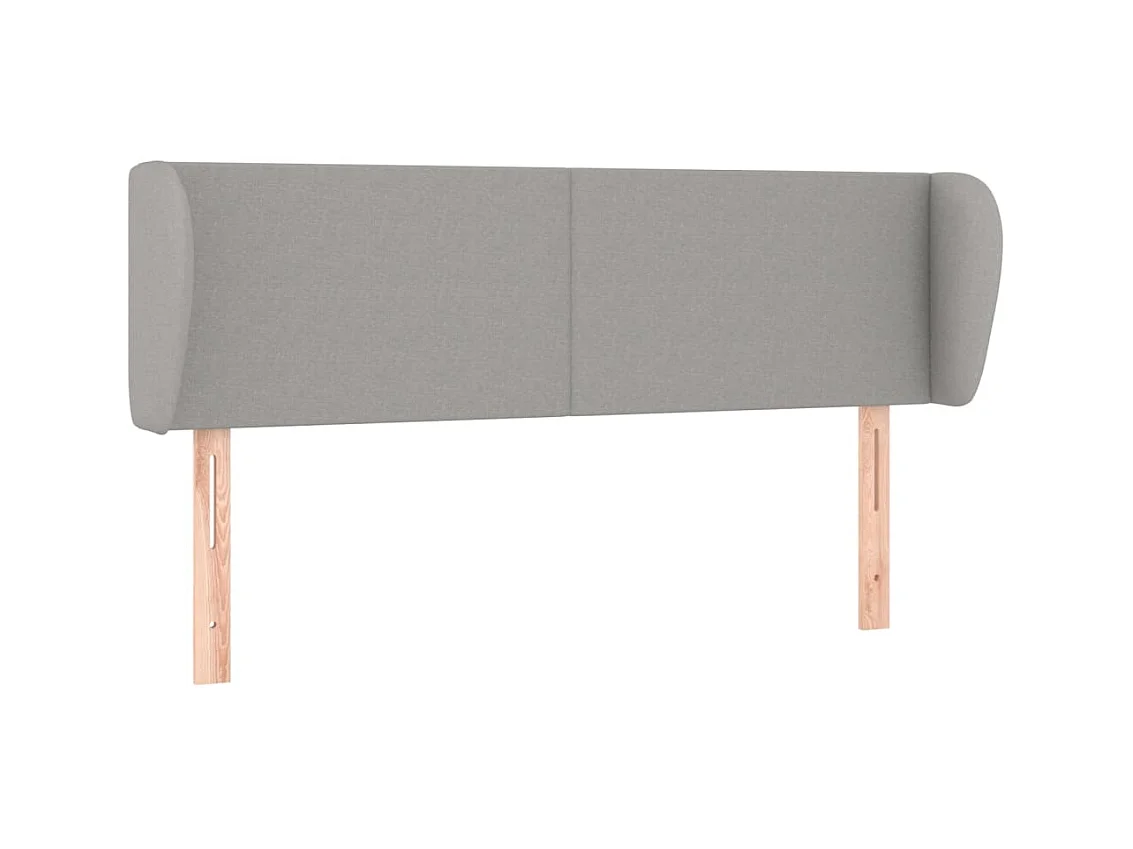 Testiera ad Orecchio Grigio Chiaro 147x23x78/88 cm in Tessuto CFW228498